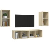  Zidni TV ormarići 4 kom boja hrasta sonome konstruirano drvo | shoptok.hr