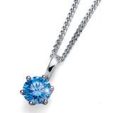  Ženski oliver weber brilliance 925ag medium blue zircon lančić sa swarovski kristalom ( 61125.blu ) Cene