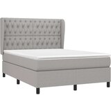  Krevet s oprugama i madracem svjetlosivi 140x190 cm od tkanine | shoptok.hr