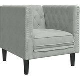 vidaXL 3-dijelni set sofa Chesterfield svjetlosivi baršunasti | shoptok.hr