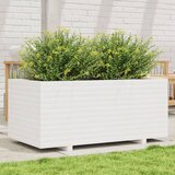 vidaXL Vrtno cvetlično korito belo 110x60x49,5 cm trdna borovina Cene