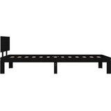  Okvir za krevet od masivne borovine crni 90 x 200 cm | Eponuda.com