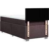 vidaXL Krevet s oprugama i madracem tamnosmeđi 90 x 200 cm od tkanine | shoptok.hr