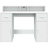 vidaXL Radni stol LED bijeli 120 x 55 x 91 cm od konstruiranog drva | shoptok.hr