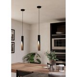 Lesnina XXXL Eglo 901732 - LED luster na sajli BARBOTTO 1xGU10/4,5W/230V 3000K crna/smeđa | Eponuda.com