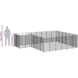  Kavez za pse crni 12,1 m² čelični | shoptok.hr