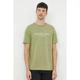 Michael Kors Bombažna kratka majica moški, zelena barva