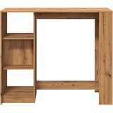  Barski stol s policom boja hrasta 124x46x103,5 cm drveni Smeđa | shoptok.hr