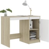  Radni stol bijeli i boja hrasta 100 x 50 x 76 cm od iverice | Shoptok.si