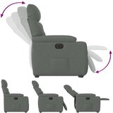 vidaXL Električni naslanjač s funkcijo vstajanja temno siv | Shoptok.si