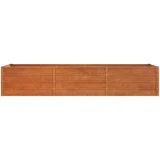 Vrtna greda siva 240x80x45 cm vremensko odporno jeklo
