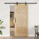 vidaXL Drsna vrata s kompletom opreme 83x202 cm Masivni bor, Notranja vrata 'ORKDAL'83x202x4 cm Masivni bor Cene
