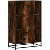 vidaXL Visoka omara dimljen hrast 68x35x106,5 cm inž. les in kovina | Shoptok.si