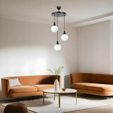 Opviq afra 3 Lü tepsili siyah beyaz Camlı Sarkıt blackwhite chandelier Cene