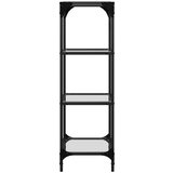 vidaXL Stalak za pohranu s prozirnom površinom 40 x 30 x 95 cm čelični | shoptok.hr