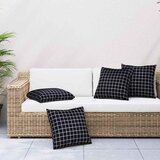  Jastučići za raspršenje Kockasto 4 pcs Crna Karirana 50 x 50 cm | shoptok.hr