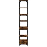Police za knjige boja hrasta 91x36x176 cm drvo i čelik | Shoptok.si