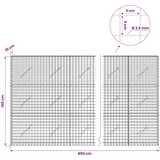  Gabion s žicom debljine 3,5 mm i mrežom 5x5 cm 850x10x150 cm Slike