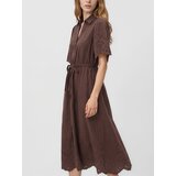 Reserved Pamučna haljina - tamnosmeđe | shoptok.hr