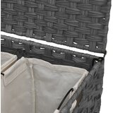  Košara za rublje s kotačima siva 66x35x60 cm od ratana | Eponuda.com