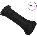 vidaXL Vrv za čoln popolnoma črna 4 mm 25 m polipropilen Cene