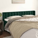  Uzglavlje s ušima tamnozeleno 163x16x78/88 cm baršunasto | shoptok.hr