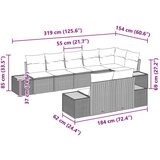  Set od 8 komada vrtnih kauča s jastučićima sivi poli ratan akacije | shoptok.hr