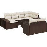 vidaXL 11-dijelni set vrtnih sofa od poliratana s jastucima smeđi | shoptok.hr