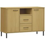  Komoda s metalnim nogama smeđa 113x40x77 cm masivno drvo OSLO | Eponuda.com