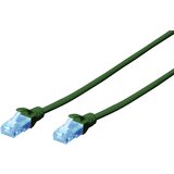 Digitus DK-1512-050/G RJ45 omrežni kabel\, Patch kabel CAT 5e U/UTP 5.00 m zelena zviti pari 1 kos, (20418903) | Shoptok.si