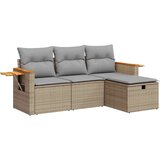  4-dijelni set vrtnih sofa s jastucima bež od poliratana | shoptok.hr