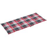 Blazine za vrtne stole 6 kosov rdeče karo 120x50x3 cm blago, (20623713) | Shoptok.si