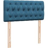 vidaXL Otomanski posteljni okvir z vzmetnico moder 80x200 cm žamet | Shoptok.si