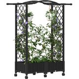  Povišeni krevet s mrežom i krovom Crna 124 x 40 x 129 cm PP | shoptok.hr