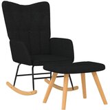  The Living Store Gugalni stol s stolčkom črno blago - Gugalni Stol S Stolčkom, (21455013) | Shoptok.si