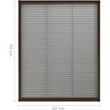  Zaslon protiv insekata za prozore aluminijski smeđi 60 x 80 cm | shoptok.hr