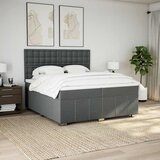  Krevet s oprugama i madracem tamnosivi 200 x 200 cm od tkanine | shoptok.hr