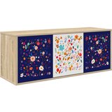 vidaXL TV ormar za montažu na zid MAINZ 102 x 33 x 40 cm Hrast sonoma - Hrast sonoma Cvjetni uzorak | shoptok.hr