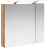  Kopalniška ogledalna omara z LED lučmi Oreh 80 x 14.5 x 70 cm, (5000233182) | Shoptok.si