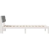  Okvir kreveta s uzglavljem Bijela i svijetlosiva 90 x 190 cm | shoptok.hr