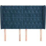  Uzglavlje s ušima tamnoplavi 163x23x118/128 cm baršunasti | shoptok.hr
