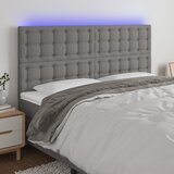  LED uzglavlje tamnosivo 200x5x118/128 cm od tkanine | shoptok.hr