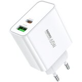 Remax Strujni Fast punjac Kiddy 1xUSB3.0+1 xTIP C 65W RP-U125, beli | ePonuda.com