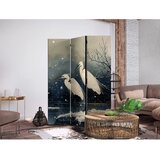  Paravan - Herons over a winter pond - Japanese-style illustration in dark colours 135x172 Jednostrani | shoptok.hr