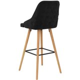  Barski stolčki 2 kosa črn žamet | Shoptok.si