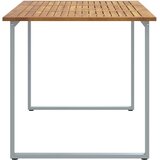  Stol za vrt Siva 160 x 80 x 75 cm Čvrsto drvo akacije | shoptok.hr