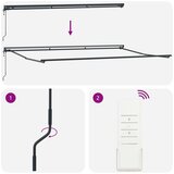 vidaXL Retraktilna tenda krema 500 × 300 cm Poliester in kovina, (5000143556) | Shoptok.si
