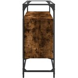  Komoda sa staklenom površinom boja hrasta 98x35x81 cm drvena | Eponuda.com