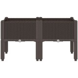  Vrtna sadilica s nogama smeđa 80 x 40 x 42 cm PP | shoptok.hr