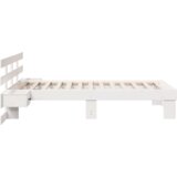 vidaXL Konstrukcija postelje Bela 75 x 190 cm Masivno borovo les | Shoptok.si